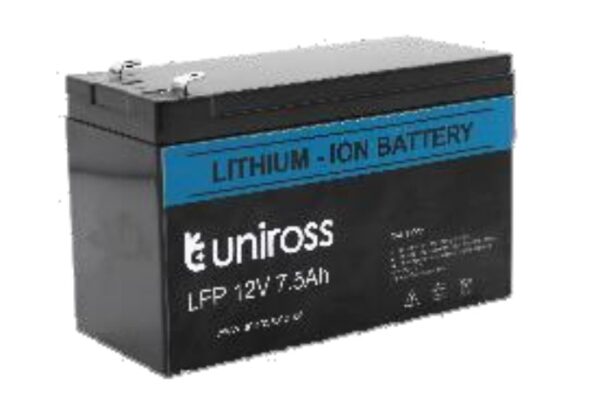 12v 7.5Ah Li-FePO4 Lithium Ion Battery